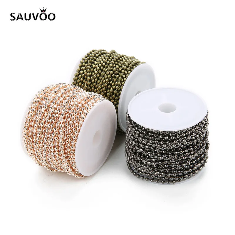 10Yard/roll 1.5mm 2mm 2.4mm Round Ball Beaded Chain 7 Colors Iron Bulk Necklace Chain for DIY Bracelets Jewelry Making Materials
10Yard/roll 1.5mm 2mm 2.4mm Round Ball Beaded Chain 7 Colors Iron Bulk Necklace Chain for DIY Bracelets Jewelry Making Materials
