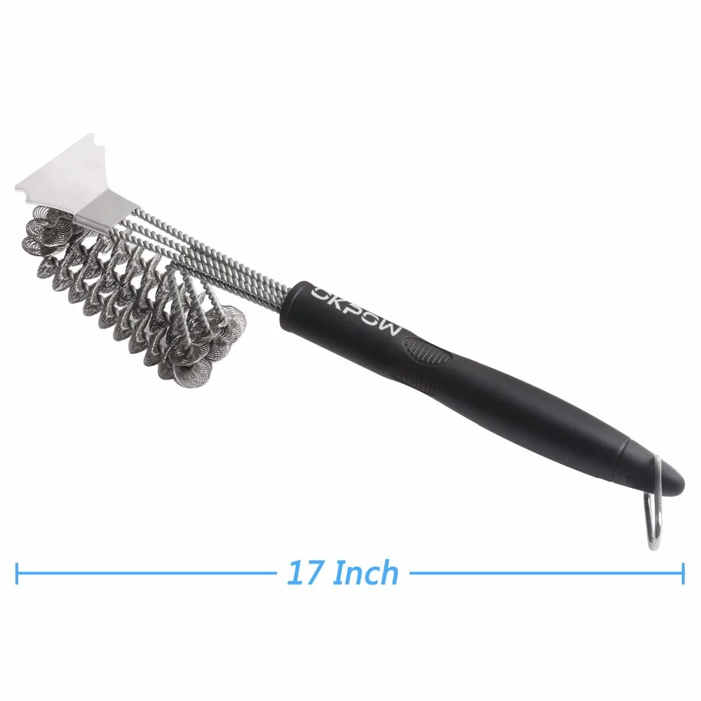 Set of 2 BBQ Grill Cleaning Brush, Heavy Duty 3-Wire Stainless Steel Barbecue Cleaner Brushes Tool Accessories with Long Handle
Set of 2 BBQ Grill Cleaning Brush, Heavy Duty 3-Wire Stainless Steel Barbecue Cleaner Brushes Tool Accessories with Long Handle