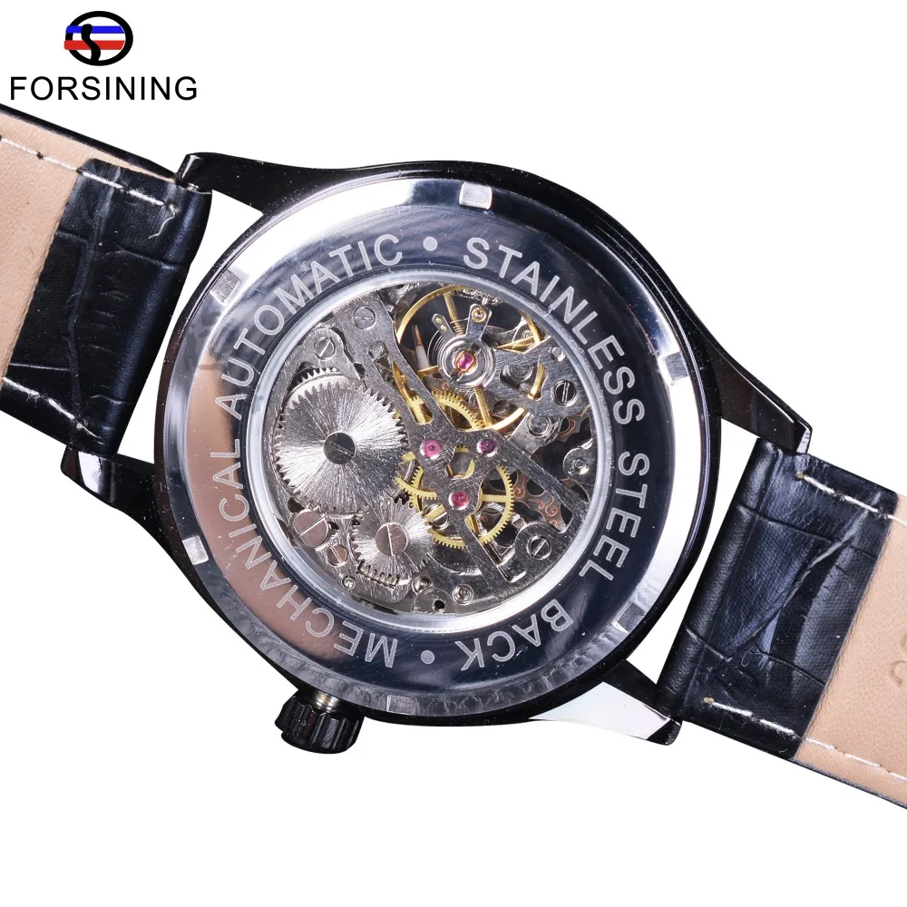 Forsining мужские часы Лидирующий бренд роскошные римские Ретро скелета наручные