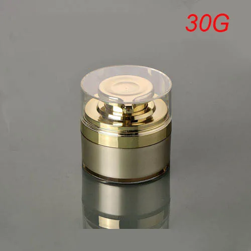 30g round gold press Refillable cosmetic Bottles acrylic cream bottle container cream jar,Cosmetic Jar,Cosmetic Packaging
30g round gold press Refillable cosmetic Bottles acrylic cream bottle container cream jar,Cosmetic Jar,Cosmetic Packaging
