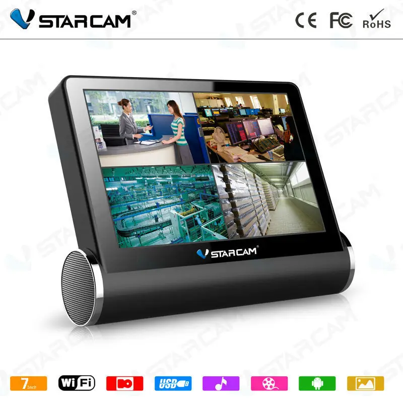 VStarcam NVS-K200 4CH NVR беспроводной сети видео сервер P 960 HD Wi Fi мониторы с 7 дюймов