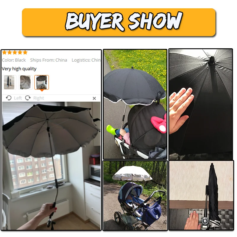 Детские коляски зонтик нейлона анти УФ козырек от солнца крышка 360 Регулируемый