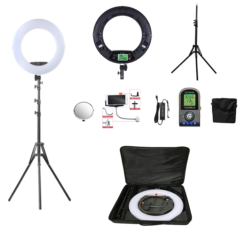 Selfie Ring Light 18inch Yidoblo FE-480II 96W Led Ring Light Tripod In Photographic Lighting Makeup Light Led Video Ring Lamp
Selfie Ring Light 18inch Yidoblo FE-480II 96W Led Ring Light Tripod In Photographic Lighting Makeup Light Led Video Ring Lamp