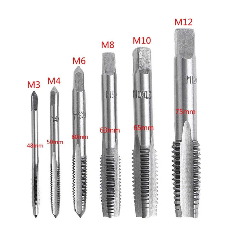12 Pcs Hand Screw Thread Taps Wire Tapping Screwdriver Bit M3/M4/M6/M8/M10/M12 L15
12 Pcs Hand Screw Thread Taps Wire Tapping Screwdriver Bit M3/M4/M6/M8/M10/M12 L15