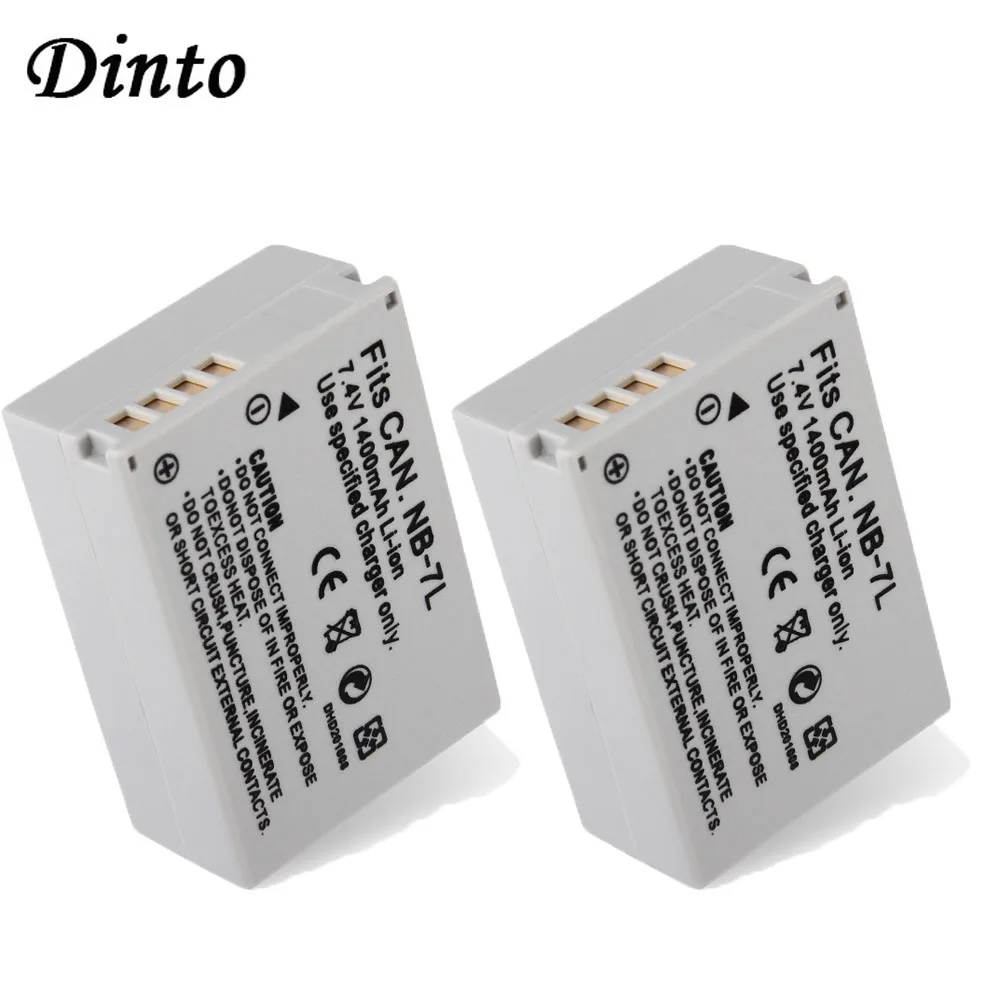 DINTO 2pcs NB-7L NB7L NB 7L Rechargeable Battery 1400mAh 7.4V Camera Batteries for Canon Powershot G10 G11 G12 SX30IS
DINTO 2pcs NB-7L NB7L NB 7L Rechargeable Battery 1400mAh 7.4V Camera Batteries for Canon Powershot G10 G11 G12 SX30IS