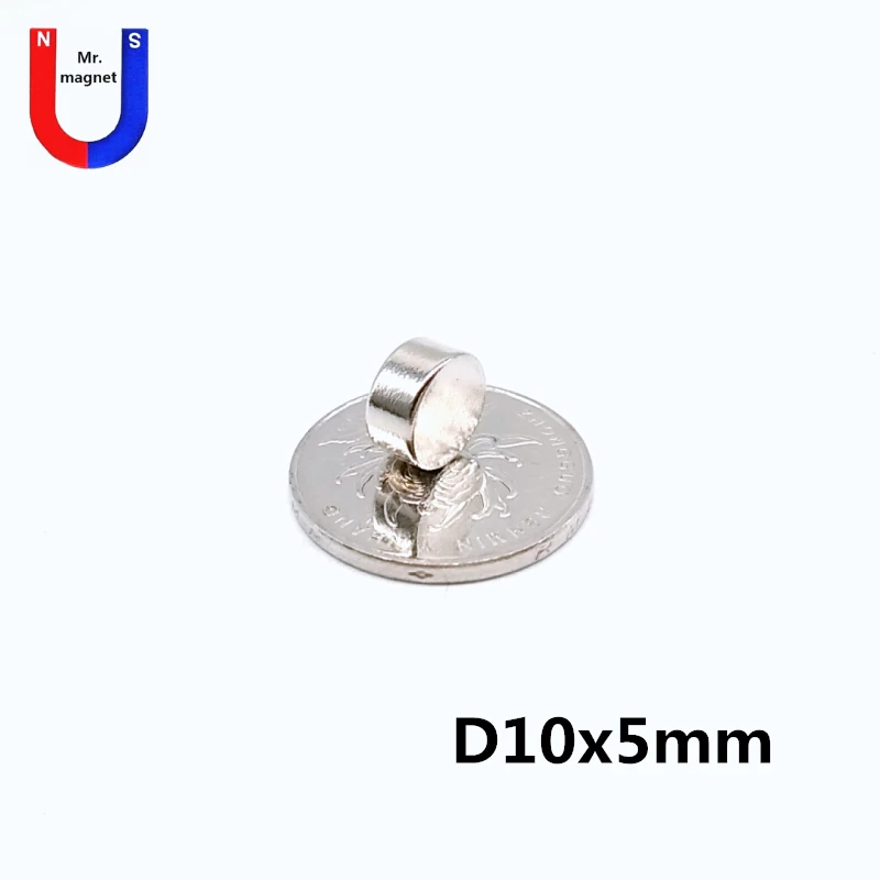 

50pcs 10x5 magnet 10mm x 5mm Super strong sticking neo neodymium D10x5 magnets N35 10*5mm permanent magnet 10*5 free shipping