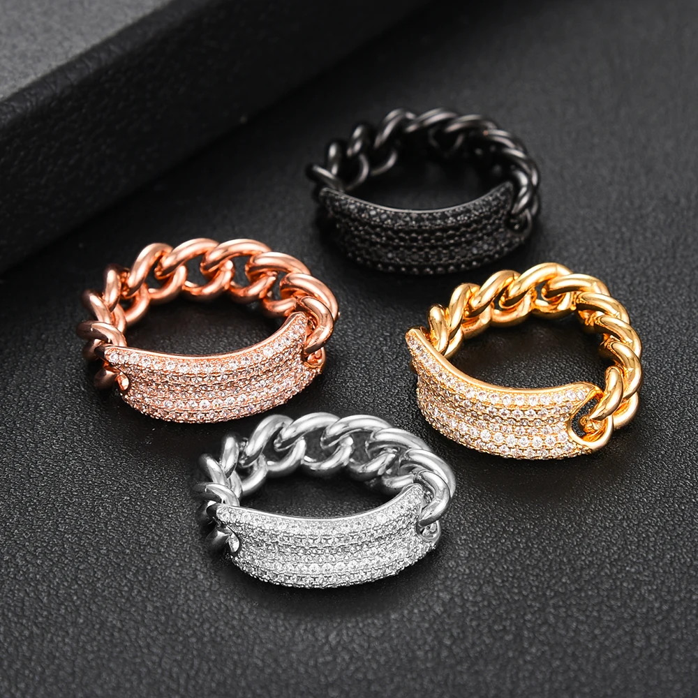 SISCATHY New Design Luxury Shiny CZ Chain Rings For Women Anniversary Party Bridal Wedding Rings In Jewelry Making Gifts
SISCATHY New Design Luxury Shiny CZ Chain Rings For Women Anniversary Party Bridal Wedding Rings In Jewelry Making Gifts
