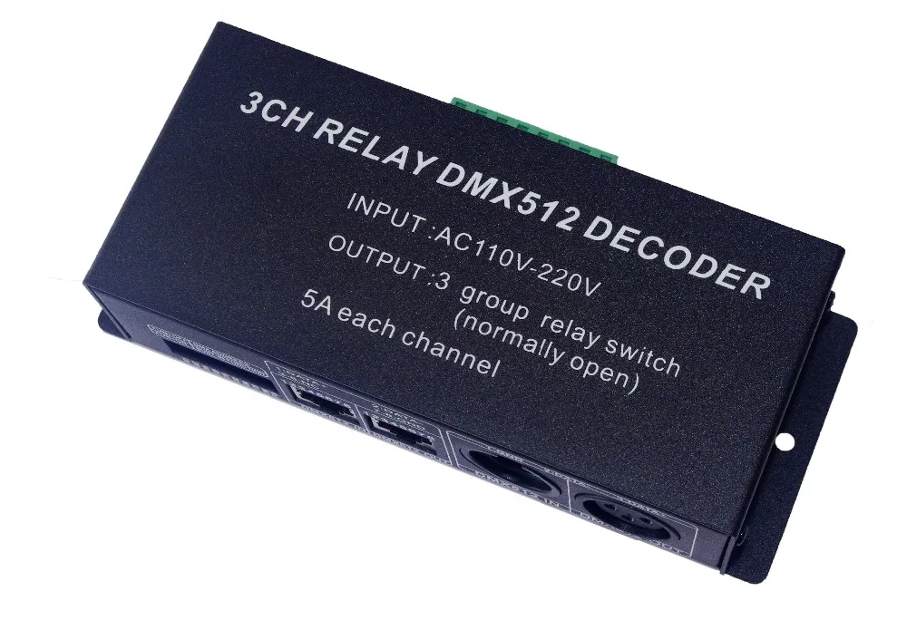 3 Pieces free shipping 3CH DMX512 relay switch controller 3 channels relay decoder AC110-220V input,each channel max 5A
3 Pieces free shipping 3CH DMX512 relay switch controller 3 channels relay decoder AC110-220V input,each channel max 5A