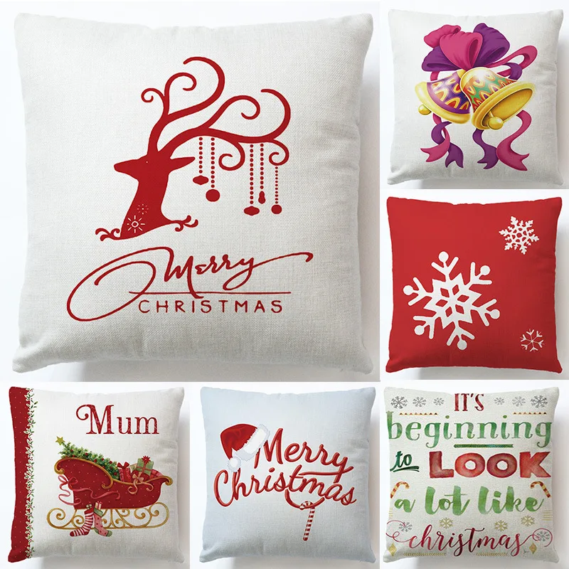 Home Textile 45*45CM Linen color Printed Merry Christmas Square Sofa Car Pillow Case Pillowcase Cushion Cover 2pc/lot
Home Textile 45*45CM Linen color Printed Merry Christmas Square Sofa Car Pillow Case Pillowcase Cushion Cover 2pc/lot