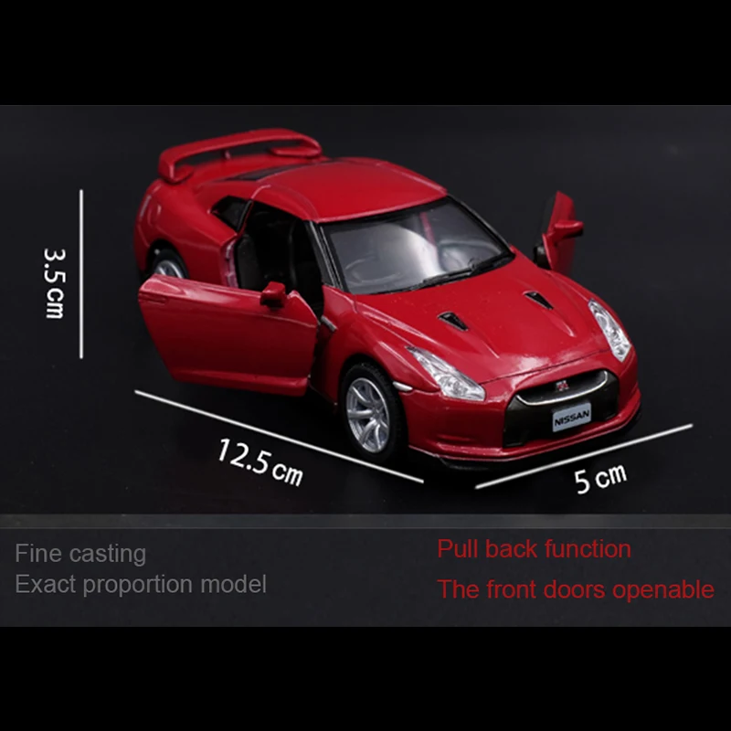 Модель спортивного автомобиля Kinsmart 1:36 2009 GT-R R35 литой автомобиль из сплава игрушка