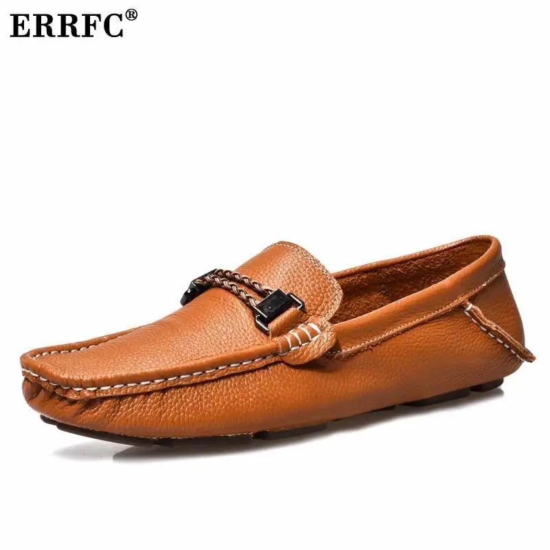 

ERRFC Designer Concise Men Brown Loafer Shoes Fashion Slip On Trending Leisure Driver Shoes Man White Casual Shoes Moccasin 44