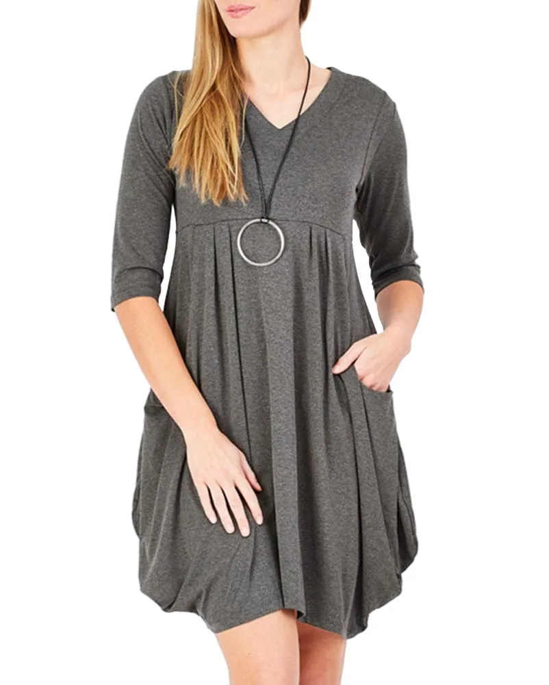 Hitmebox 2019 Fashion Newly Women's Sexy Casual V neck 3/4 Long Sleeve Pleated Pockets Swing Tunic Loose Solid Color Midi Dress
Hitmebox 2019 Fashion Newly Women's Sexy Casual V neck 3/4 Long Sleeve Pleated Pockets Swing Tunic Loose Solid Color Midi Dress