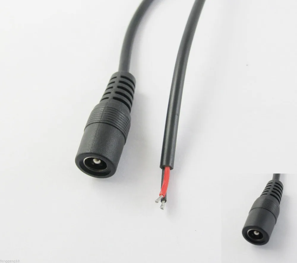 10pcs CCTV DC Power Plug Jack Connector 5.5 x2.1mm Female with Cord Cable Pigtail Wire 1m
10pcs CCTV DC Power Plug Jack Connector 5.5 x2.1mm Female with Cord Cable Pigtail Wire 1m