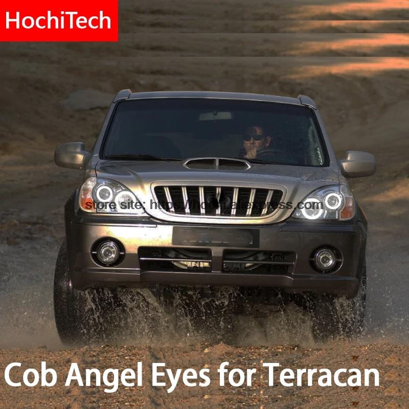 5 комплектов оптом для Hyundai Terracan 2001 2007 COB Led дневной свет Белый Halo Cob Angel Eyes Ring Error Free