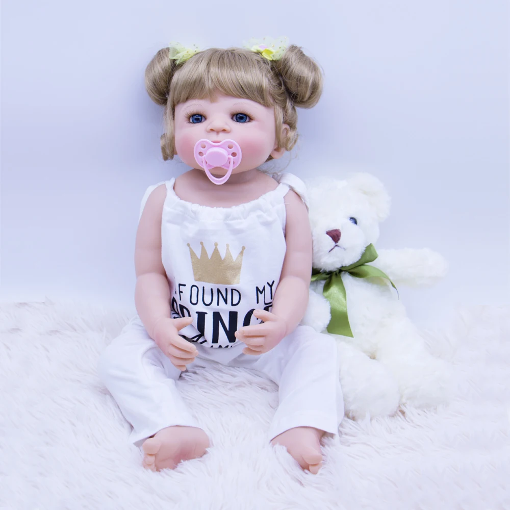 blond hair girl Newborn Reborn Babies NPK 22'' whole Silicone Reborn baby dolls bebes reborn Bonecas bath Toys For kids gift
blond hair girl Newborn Reborn Babies NPK 22'' whole Silicone Reborn baby dolls bebes reborn Bonecas bath Toys For kids gift