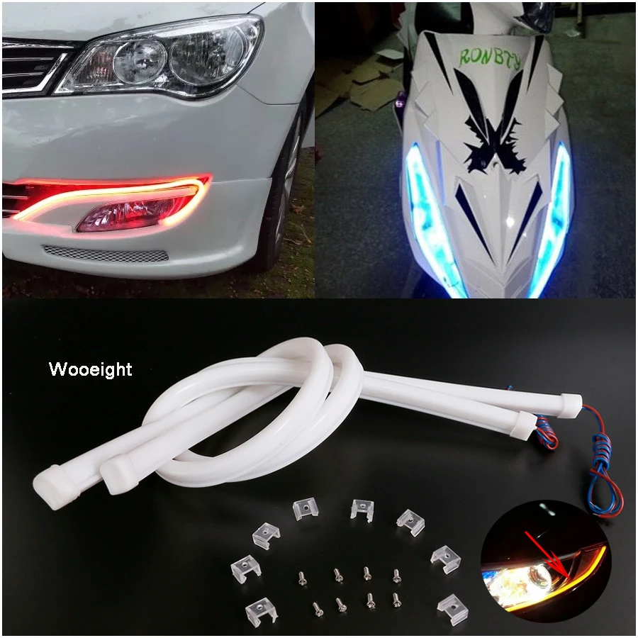 2 шт., дневной ходовой светильник, универсальная гибкая мягкая трубка, направляющая автомобильная светодиодная лента, DRL, слезоточивая полос... 
2 шт., дневной ходовой светильник, универсальная гибкая мягкая трубка, направляющая автомобильная светодиодная лента, DRL, слезоточивая полос...