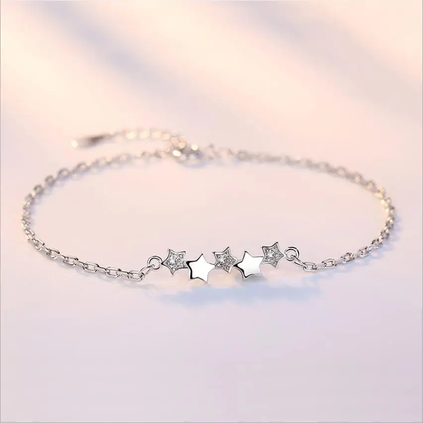 Everoyal New Fashion Silver 925 Women Bracelets Jewelry Shiny Zircon Star Leaf Bracelet For Girls Accessories Lady Festival Gift
Everoyal New Fashion Silver 925 Women Bracelets Jewelry Shiny Zircon Star Leaf Bracelet For Girls Accessories Lady Festival Gift