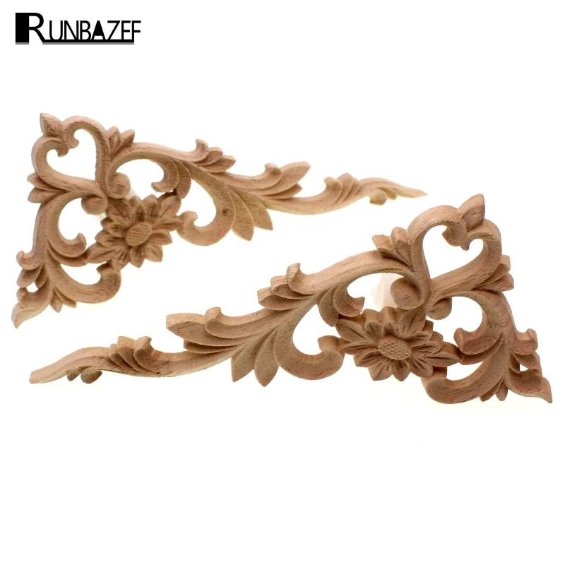 RUNBAZEF Vintage Unpainted Wood Carved Corner Onlay Applique Frame Background Wall Home Furniture Cabinet Door Decor Crafts
RUNBAZEF Vintage Unpainted Wood Carved Corner Onlay Applique Frame Background Wall Home Furniture Cabinet Door Decor Crafts