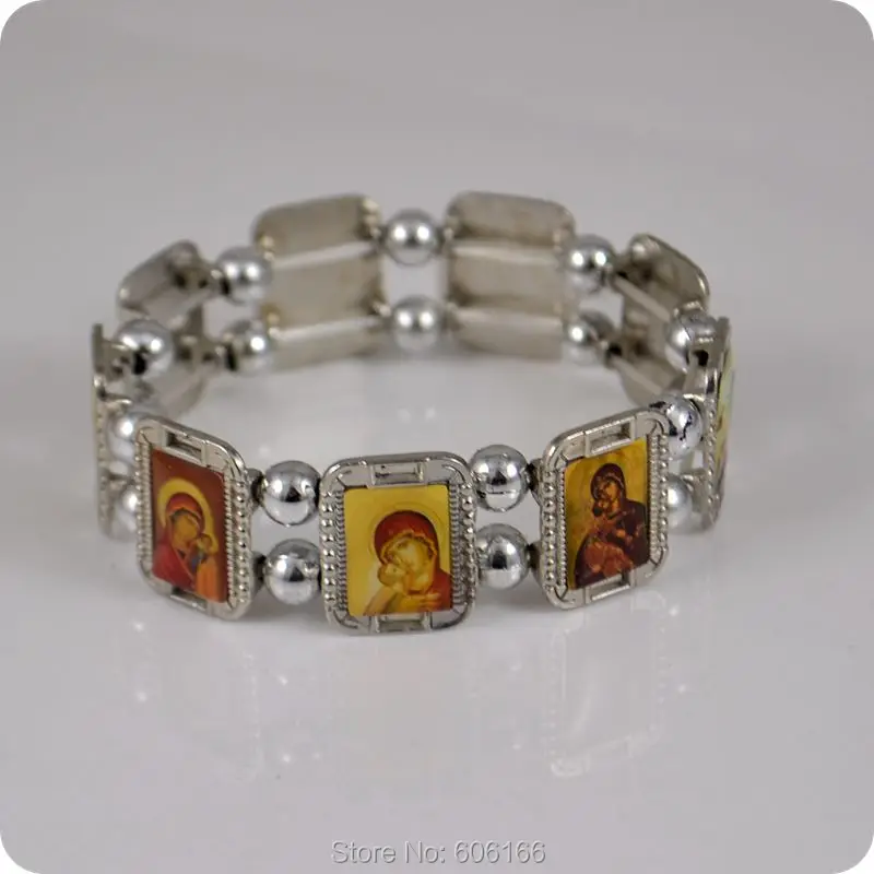 Orthodox Icon Rosary Beads Bracelet JESUS Virgin Mary Fashion Religious Jewelry Alloy Elastic Bracelets
Orthodox Icon Rosary Beads Bracelet JESUS Virgin Mary Fashion Religious Jewelry Alloy Elastic Bracelets