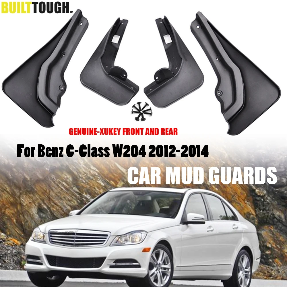 Комплект литых брызговиков для Benz C Class W204 Facelift 2012 2013 2014 брызговики автомобильные