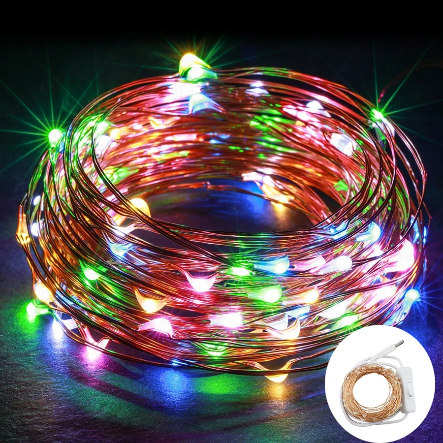 USB powered 10M 100leds copper wire led string lights with on/off Switch christmas festival wedding party decoration Fairy light
USB powered 10M 100leds copper wire led string lights with on/off Switch christmas festival wedding party decoration Fairy light