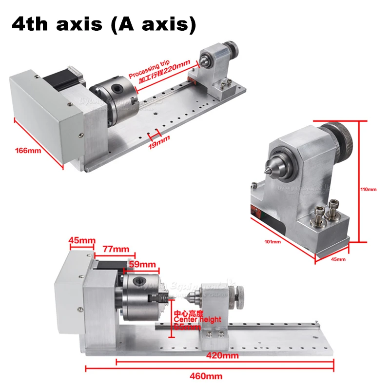 Industrial cnc machine CNC Milling Machine slide rotary axis 3D engraving with water tank free tax to RU |