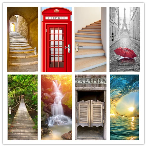 3D Funny Custom Size Door Stickers For Living Room DIY PVC Self-adhesive Wallpaper Wooden Door Renovation Decor Decals
3D Funny Custom Size Door Stickers For Living Room DIY PVC Self-adhesive Wallpaper Wooden Door Renovation Decor Decals