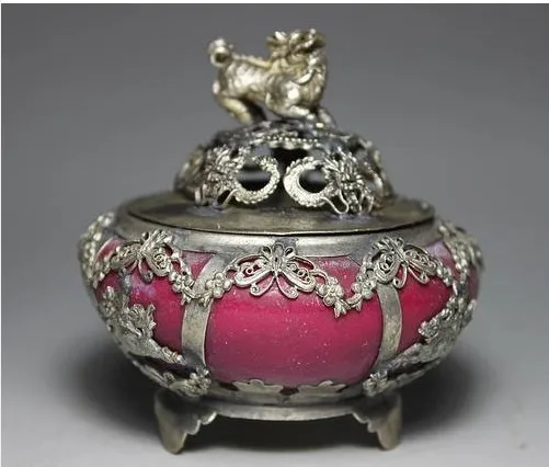 christmas decorations for home+ Chinese handwork Tibet Silver inlay Jade Red Lion Incense Burner / censer
christmas decorations for home+ Chinese handwork Tibet Silver inlay Jade Red Lion Incense Burner / censer