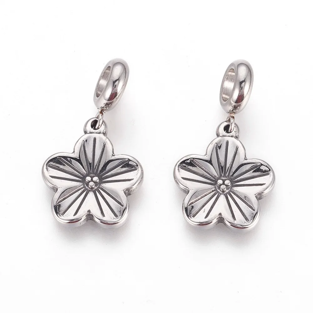 304 Stainless Steel European Dangle Beads, Large Hole Pendants Hole: 5mm,Flower/Tree/Cross/HeartKey/Scissors
304 Stainless Steel European Dangle Beads, Large Hole Pendants Hole: 5mm,Flower/Tree/Cross/HeartKey/Scissors