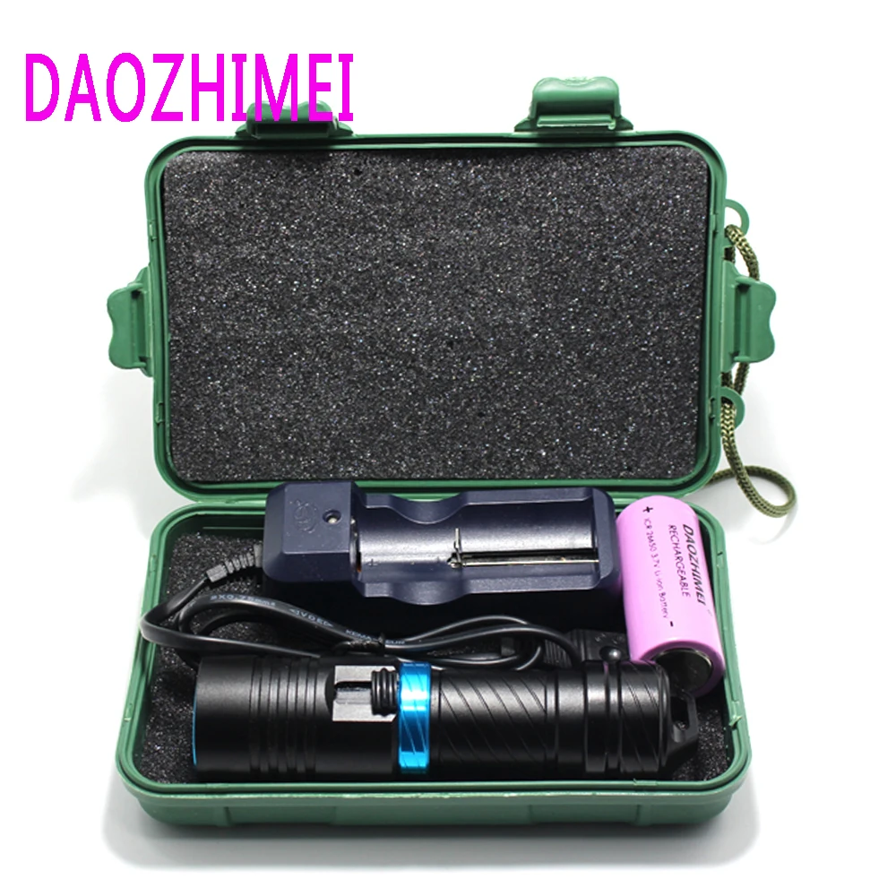 

5000Lm XM-L2 Waterproof Dive Underwater 80 Meter LED Diving Flashlight Torch Lamp Light Camping Lanterna With Stepless dimming