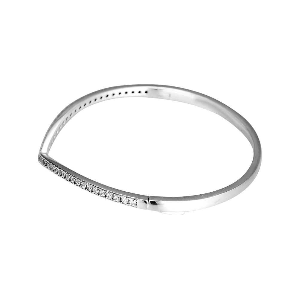 Shimmering Wish Bangles with Clear CZ 100% 925 Sterling Silver Fine Jewelry For Women Wholesales Free Shipping
Shimmering Wish Bangles with Clear CZ 100% 925 Sterling Silver Fine Jewelry For Women Wholesales Free Shipping