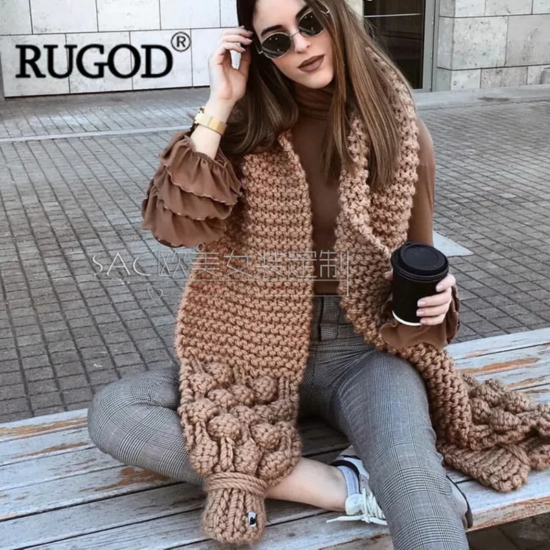 Новинка Осень-зима 2018, роскошный вязаный крючком шарф RUGOD ручной работы, женские теплые шарфы, Модный мягкий длинный шарф
Новинка Осень-зима 2018, роскошный вязаный крючком шарф RUGOD ручной работы, женские теплые шарфы, Модный мягкий длинный шарф