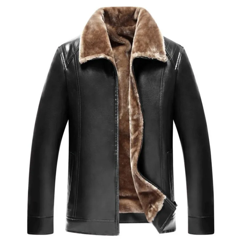 Winter men Leather Jacket Mens Coats Fur inside Male Motorcycle Jacket and coat PU Leather Outwear Jackets Plus Size 5XL
Winter men Leather Jacket Mens Coats Fur inside Male Motorcycle Jacket and coat PU Leather Outwear Jackets Plus Size 5XL