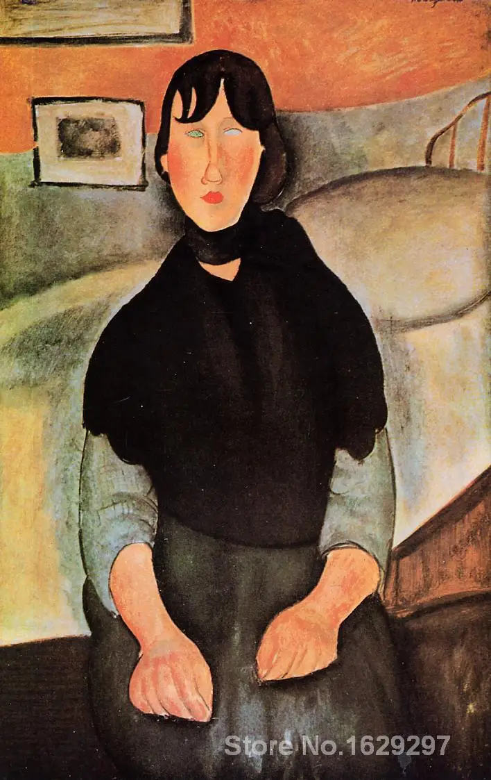 Naked Painting modern Dark Young Woman Seated by a Bed by Amedeo Modigliani Canvas High quality Hand painted
Naked Painting modern Dark Young Woman Seated by a Bed by Amedeo Modigliani Canvas High quality Hand painted