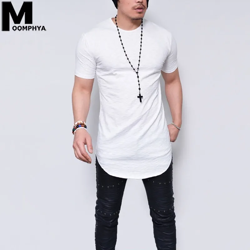 Moomphya Longline Curved Hem Short Sleeve Men T Shirt Casual Elastic Soft Solid Tee Shirt Men Male Tops Tee Plus Size S-5XL 
Moomphya Longline Curved Hem Short Sleeve Men T Shirt Casual Elastic Soft Solid Tee Shirt Men Male Tops Tee Plus Size S-5XL
