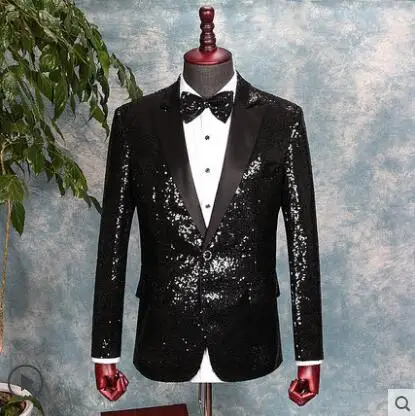 Chorus clothes men suits designs masculino homme stage costumes for singers jacket men sequins blazer star style dress black
Chorus clothes men suits designs masculino homme stage costumes for singers jacket men sequins blazer star style dress black