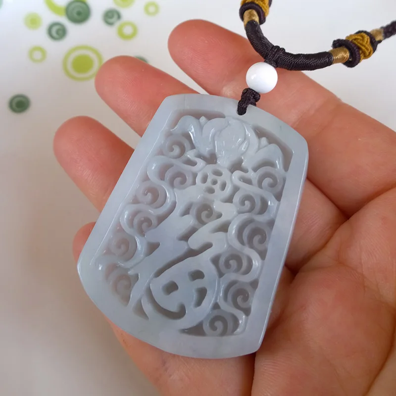 Natural jade carving jade pendant antique square pendant in front of a happy blessing card AAA
Natural jade carving jade pendant antique square pendant in front of a happy blessing card AAA
