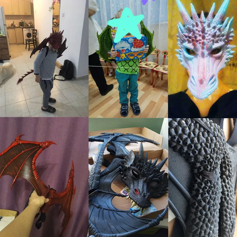 Animal Cospty Dragon Costume Purim Christmas Gift Carnival Party Kids Cosplay Set Wing and Tail Children's day Dragon Costume
Animal Cospty Dragon Costume Purim Christmas Gift Carnival Party Kids Cosplay Set Wing and Tail Children's day Dragon Costume