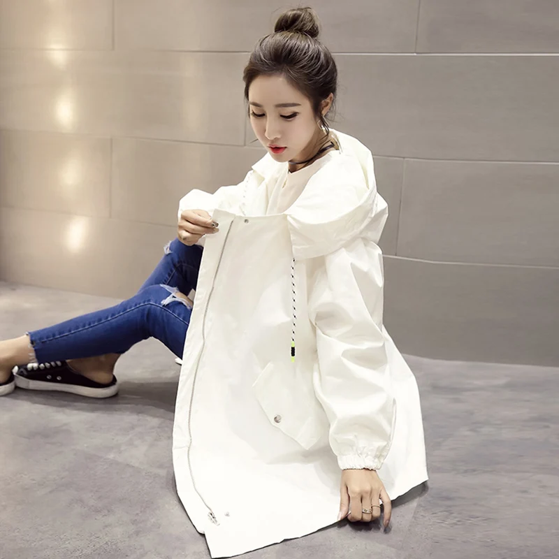 2021 New Spring Autumn Women's Windbreaker Fashion Korean Version Long Section Women Spring Windbreaker Loose Hooded Trench Coat
2021 New Spring Autumn Women's Windbreaker Fashion Korean Version Long Section Women Spring Windbreaker Loose Hooded Trench Coat