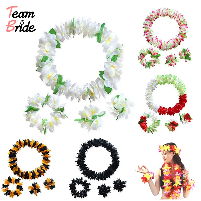 Team Bride Halloween Thicken Garland Bracelet Headband Hawaiian Artificial Flower Necklace Beach Party Birthday Favors Supplies
Team Bride Halloween Thicken Garland Bracelet Headband Hawaiian Artificial Flower Necklace Beach Party Birthday Favors Supplies