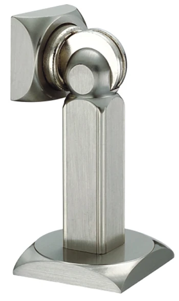 1 PC Door Hardware Brass Floor Door Stops Satin Nickel Finished Powerful Magnetic Door Stoppers