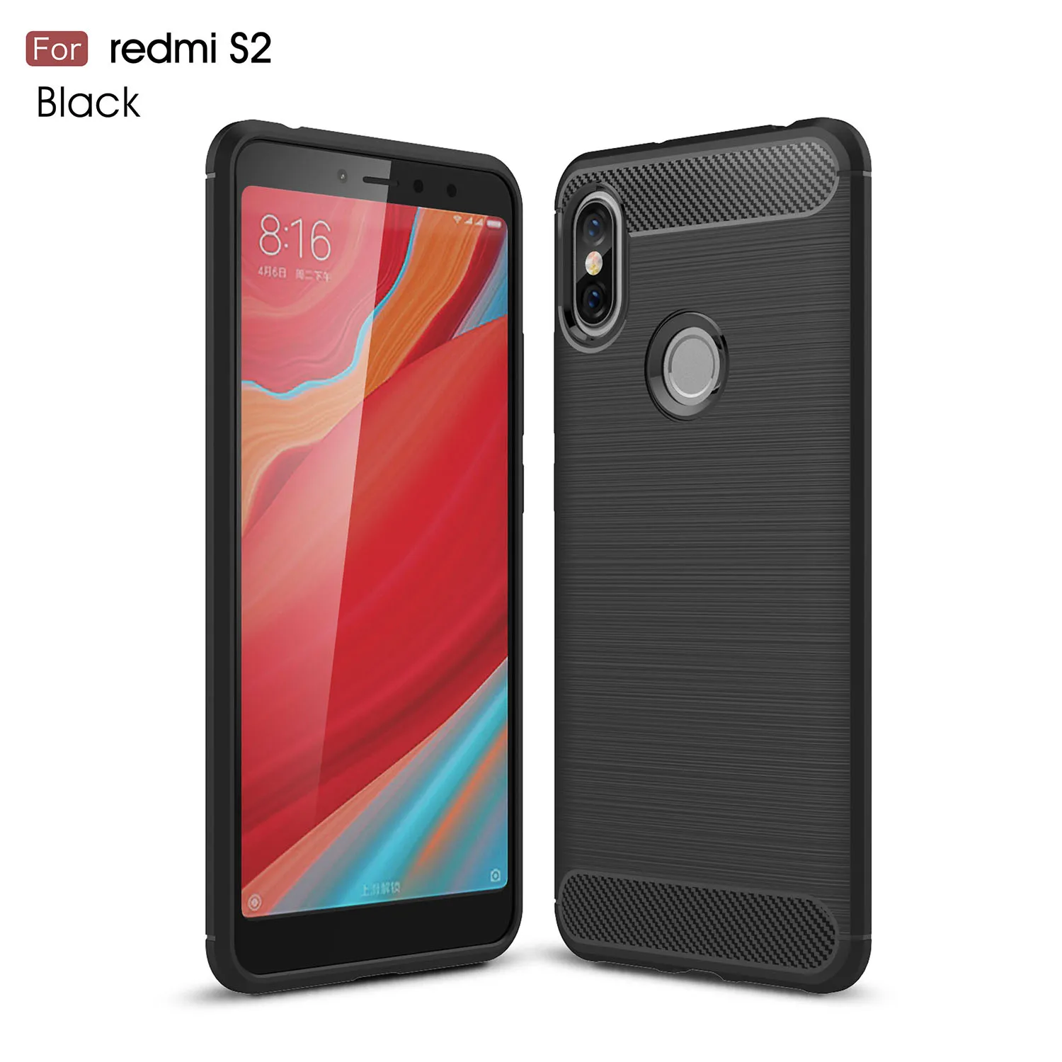 Ударопрочный чехол для телефона Xiaomi Redmi 5plus 5 6A 6 Note 5A Note7 S2 из углеродного волокна и