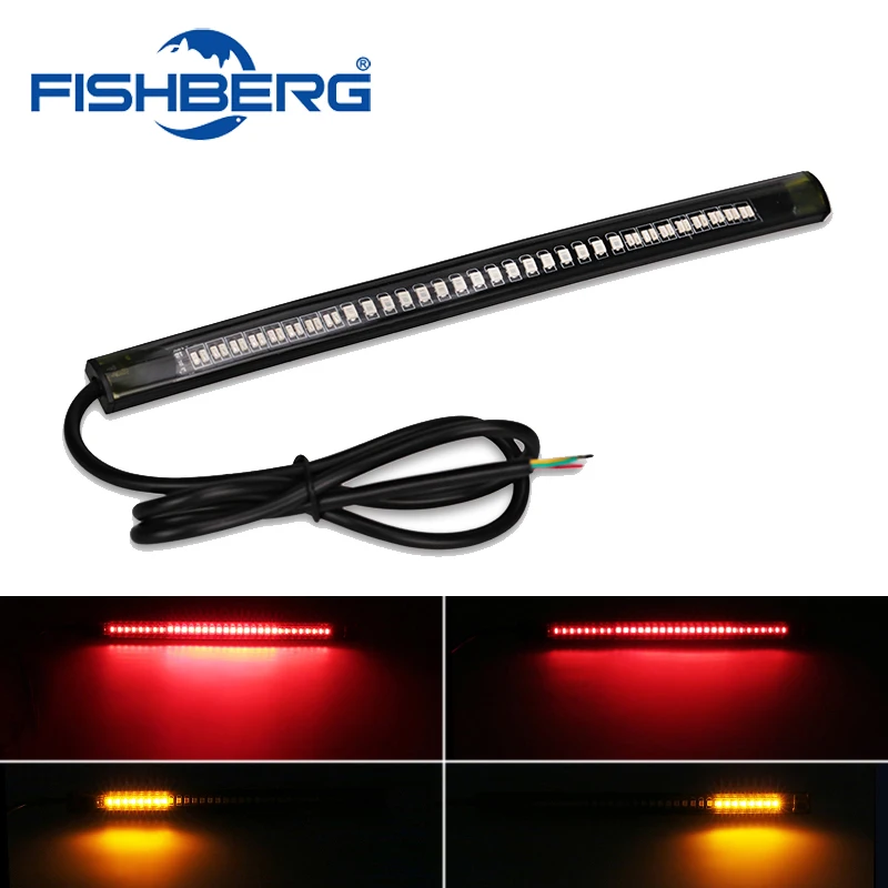 FISHBERG 1PCS Flexible Motorcycle Brake Light 48 LED License Plate Light Red Amber Motorcycle Tail Brake Stop Turn Signal Lamp
FISHBERG 1PCS Flexible Motorcycle Brake Light 48 LED License Plate Light Red Amber Motorcycle Tail Brake Stop Turn Signal Lamp