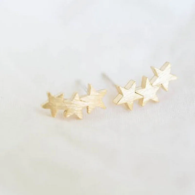 Wholesale 30Pairs of Korean Style Fashion Gold Silver Rose Gold 3 Star Earring Studs Bijoux Women Teens Free Shipping
Wholesale 30Pairs of Korean Style Fashion Gold Silver Rose Gold 3 Star Earring Studs Bijoux Women Teens Free Shipping