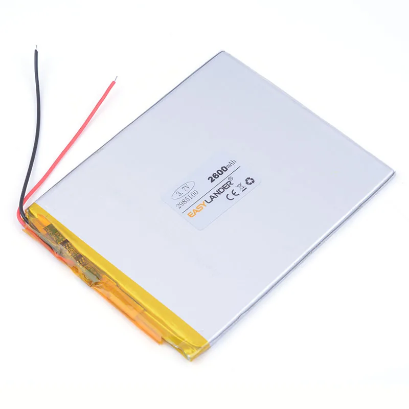 2600MAH 3,7 V, 2985100 полимерный литий-ионный аккумулятор CE FCC ROHS MSDS сертификация качества power bank PAD PSP
2600MAH 3,7 V, 2985100 полимерный литий-ионный аккумулятор CE FCC ROHS MSDS сертификация качества power bank PAD PSP