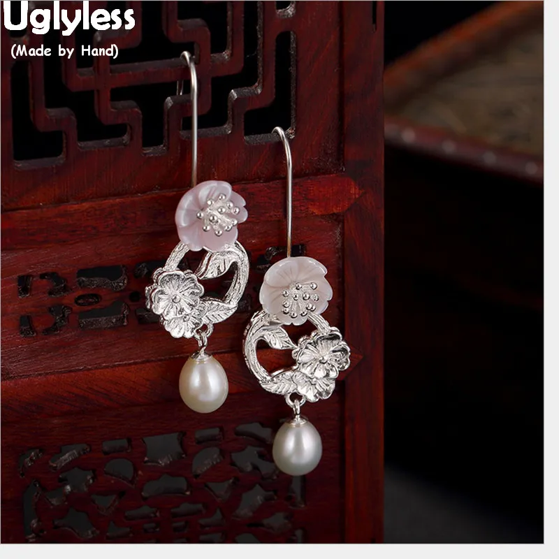 Uglyless Handmade Natural Shell Flower Earrings for Women Ethnic Freshwater Pearls Fine Earrings Solid 925 Silver Flower Jewelry
Uglyless Handmade Natural Shell Flower Earrings for Women Ethnic Freshwater Pearls Fine Earrings Solid 925 Silver Flower Jewelry