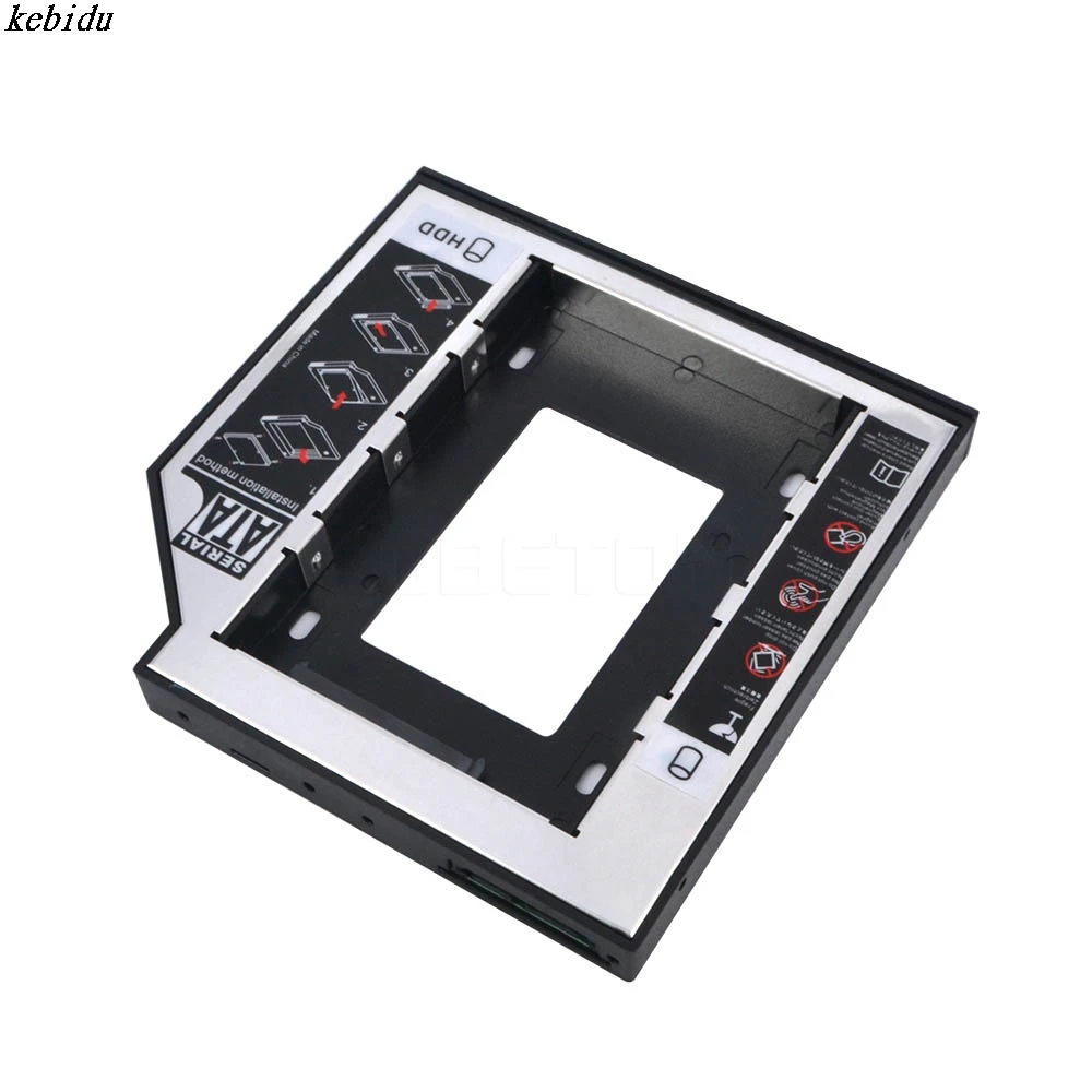 Kebidu 1 шт. 12 7 мм Универсальный 2 й HDD Caddy 5 "SATA 3 0 SSD корпус жесткого диска +
