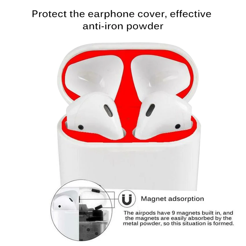 Metal Plating Sticker For Apple AirPods Case Box Dust-proof Super Thin Inside Magnet Absorption Protect Earphones Air pods Case
Metal Plating Sticker For Apple AirPods Case Box Dust-proof Super Thin Inside Magnet Absorption Protect Earphones Air pods Case