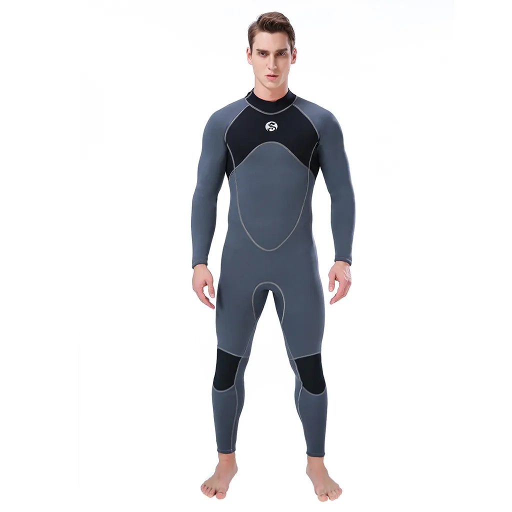 Мужской гидрокостюм 3 мм костюм для всего тела супер стрейч дайвинга плавания