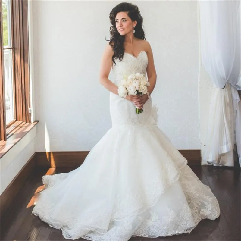2022 vintage Mermaid Wedding Dresses Sweetheart Lace Wedding Gown Custom Made plus size Bridal Gown Robe De Mariage
2022 vintage Mermaid Wedding Dresses Sweetheart Lace Wedding Gown Custom Made plus size Bridal Gown Robe De Mariage